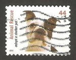 Stamps United States -  4280 - adopcion de perros y gatos abandonados, cabeza de un buldog