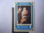 Stamps Turks and Caicos Islands -  400 aniversario del Pintor Peter Paul Rubens (1577-1977)-Oleo:Huída de la Sagrada Familia a Egipto (