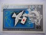 Sellos de Europa - Hungr�a -  Paloma Mensajera- Centenario (1874-1974) U.P.U. Unión Universal Postal