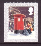 Sellos de Europa - Reino Unido -  Navidad- Uso del buzón