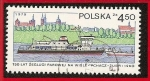 Stamps : Europe : Poland :  150 años de navegación a vapor por el río Vistula