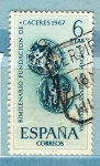 Stamps Spain -  Bimilenario Cáceres (1095)