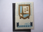 Sellos de America - Uruguay -  Sesquicentenario de la Ciudad de Carmelo - escudo de Armas.
