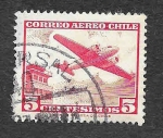 Stamps Chile -  C237 - Avión