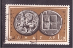 Stamps Greece -  serie- Monedas antiguas