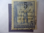 Stamps Ecuador -  Seguridad Social para trabajadores agrícolas- Impuesto Postal.