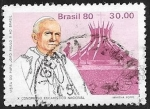 Sellos de America - Brasil -  Juan Pablo II