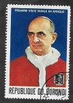 Stamps Burundi -  330 - Primera visita del papa Pablo VI a Africa