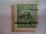 Stamps Canada -  King George VI en Uniforme de Marina - Serie:George VI:1942/48 