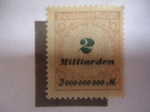 Stamps Germany -  Inflación - Valor en Millardos. Tema:Números