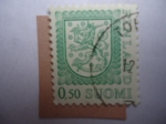 Stamps : Europe : Finland :  Escudo de Armas-León Heráldico - Tipo I (1975)