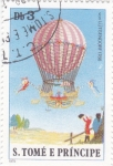 Stamps S�o Tom� and Pr�ncipe -  primer vuelo en globo de von LUTGENDORF 