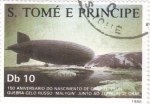 Stamps S�o Tom� and Pr�ncipe -  DIRIGIBLE 150 aniversario de FERDINAND VON  ZEPPELIN 