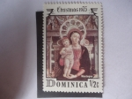 Sellos del Mundo : America : Dominica : Navidad 1975 -Virgen y el Niño - Oleo del pintor Italiano:Andrea Mantegna (1431-1506)