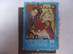 Stamps Ecuador -  Jaime Roldós Aguilera (1940-1981). Indígena en la Ciudad de Otavalo - Un Año del Retorno a la Democr