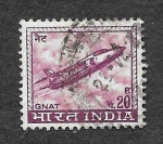 Sellos de Asia - India -  413 - Avión