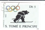 Sellos de Africa - Santo Tom� y Principe -  OLIMPIADA DE INVIERNO ALBERTVILLE'92