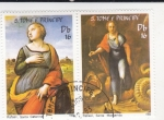 Stamps S�o Tom� and Pr�ncipe -  PINTURA DE RAFAEL- SANTA CATALINA Y SANTA MARGARIDA