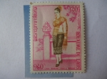 Stamps Laos -  Traje de la Región de Luang - Traje de Mujer letón.