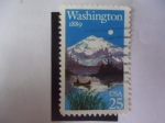 Sellos de America - Estados Unidos -  Montes Rainier - Centenario del Estado de Washington, 1889-1998.