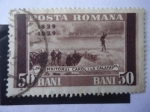 Sellos de Europa - Rumania -  Principe carlos I de Rumania en calafat - Centenario del Nacimiento del rey carlos I (1839-1939)