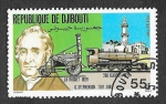 Stamps Djibouti -  526 - Locomotora
