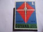 Stamps : America : Guyana :  Pascua 74