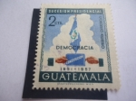 Stamps : America : Guatemala :  Sucesión Presidencial - Democracia - Constitución 1951-1957