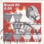 Stamps Brazil -  INDUSTRIA DEL CARBON 