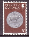 Stamps Jersey -  serie- Monedas usadas en las islas