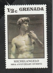 Sellos de America - Granada -  632 - 500 Anivº del nacimiento de Michelangelo