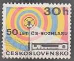 Stamps Czechoslovakia -  1987 - 50 Anivº de la radio nacional