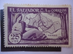 Sellos de America - El Salvador -  1er Centenario Depto. Chalatenango (1855-1955)