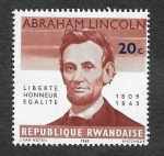 Stamps : Africa : Rwanda :  93 - Centenario de la Muerte de Abraham Lincoln