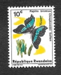Sellos de Africa - Rwanda -  114 - Mariposa