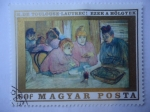 Stamps Hungary -  Estas Mujeres - Oleo del pintor Henry de Toulouse-Lautrec (1864-1901)