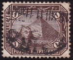 Stamps : Africa : Egypt :  piramide y esfinge