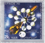 Stamps Yemen -  AERONAUTICA- ESTACIÓN INTERPLANETARIA