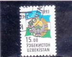 Stamps Uzbekistan -  BANDERA