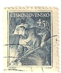Stamps : Europe : Czechoslovakia :  Trabajador siderurgico.