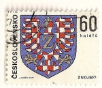 Stamps : Europe : Czechoslovakia :  Escudo de armas de Znojmo