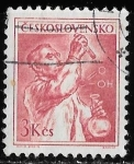 Stamps : Europe : Czechoslovakia :  Checoslovaquia-cambio