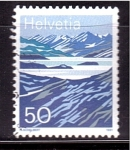 Stamps Switzerland -  Montañas y lago