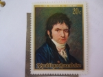 Stamps : Africa : Rwanda :  Ludwig Van Beethoven (1770-1827) Centenario de su Nacimiento-Oleo de Christian Horneman (1765-1927)