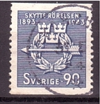 Stamps Sweden -  50 aniv. tiradores voluntarios