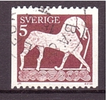 Stamps Sweden -  serie- Caballo y vikingos en el mar