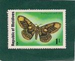 Sellos de Asia - Maldivas -  Mariposa