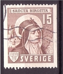 Sellos de Europa - Suecia -  Santa Birgitta