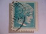 Stamps Greece -  Cabeza de Joven-Arte Griego Antiguo-Escultura.