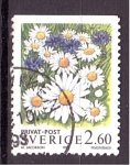 Stamps Sweden -  serie- Flores de montaña